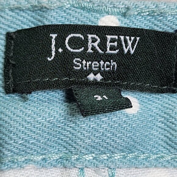 J.Crew Matchstick Polka Dot Stretch Jeans Light Blue Size 31 Cotton/Spandex Wome - Picture 4 of 13